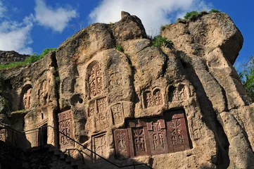 Crosses in the rock, in the monastery of Geghard