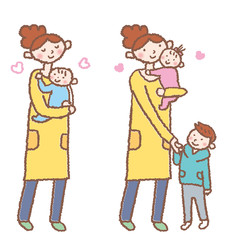 子育てする女性