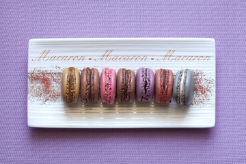 Assortiment Macarons sur Plateau