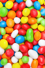 Colorful candies dragees as background or texture