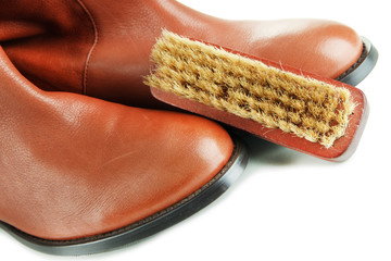 Shoe Polishing close up