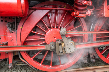 Ancient wheel of an locomotive