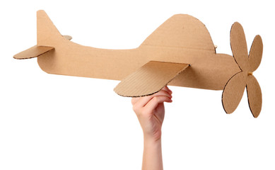 Toy airplane isolated on white