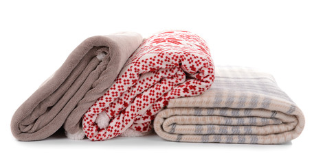 Colorful plaids isolated on white