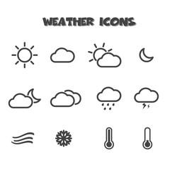 Fototapeta premium weather icons