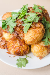 whole eggs boiled fried