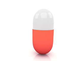 3d pill isolated on white