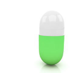 3d pill isolated on white