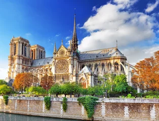 Foto op Plexiglas Notre Dame de Paris Cathedral.Paris. Frankrijk. © BRIAN_KINNEY