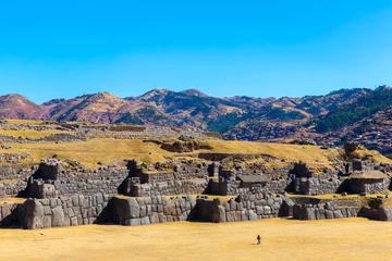 Gordijnen Inca Wall in SAQSAYWAMAN, Peru, South America. © vitmark