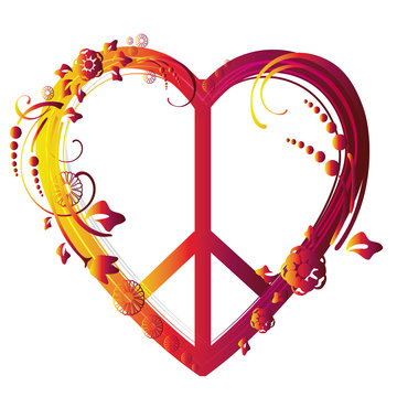 Heart Peace Symbol