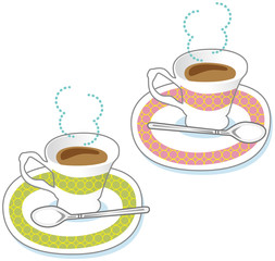 二つのコーヒーカップ