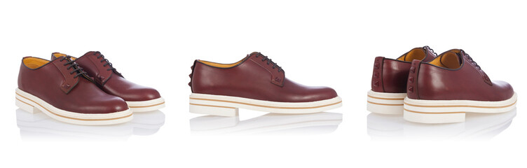 Male shoes isolated on the white background