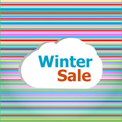 Seamless abstract pattern background with winter sale words