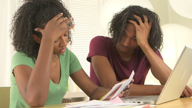 Black couple worried over bills