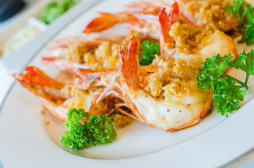 Prawn garlic yaki