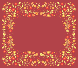 Beautiful frame of flowering branches