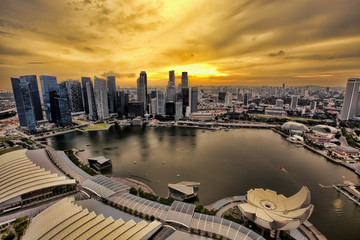 Fototapeta na wymiar Singapur Skyline