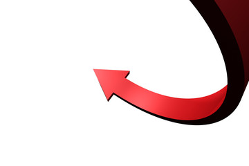 Red curved arrow