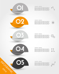orange origami round stickers