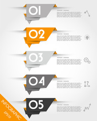 orange origami stickers