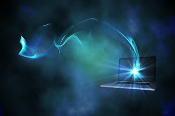 Obraz premium Laptop digital background
