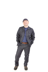 Fototapeta premium Smiling worker in work wear.