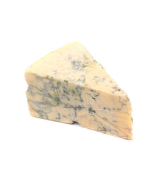 Slice of dor blue cheese.