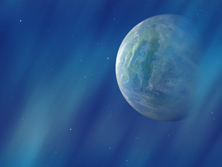 Obraz na płótnie Canvas jeden bok cień planecie Ziemi. niebo tła kosmos