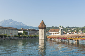 Luzern, historische Altstadt, Jesuitenkirche, Reuss, Schweiz