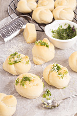 Dinner rolls with parmesan and garlic