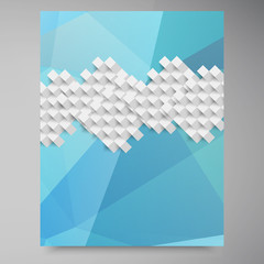 Vector abstract background. Polygon blue and card geometric