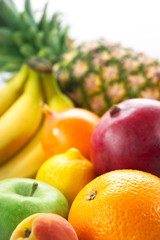 Fruit variety. Food background