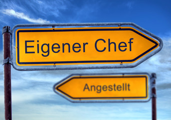 Obraz premium Strassenschild 1 - Eigener Boss
