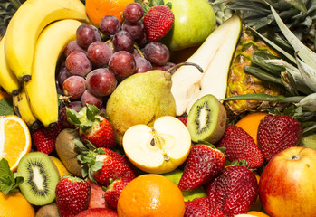 background of fresh fruits