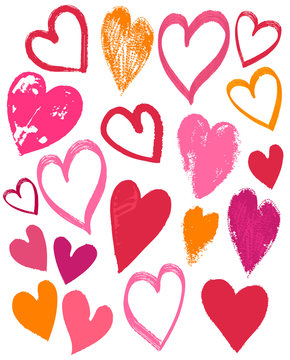 hand drawing valentines heart, vector