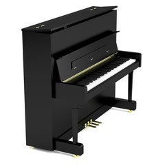 realistic 3d render of piano