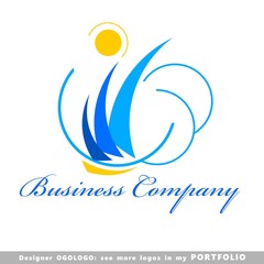 abstract business logo emblem vector