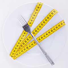 measuring tape on plate