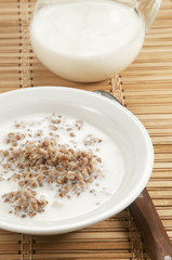 Buckwheat kasha with milk