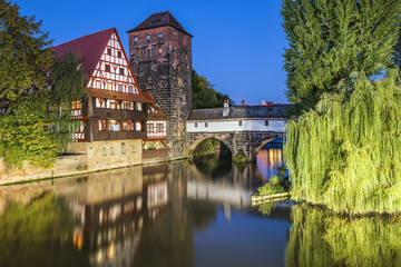 Fototapeta na wymiar Nuremberg, Germany at Executioner's Bridge