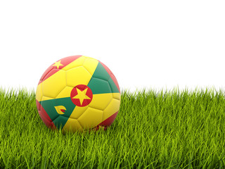 Football with flag of grenada