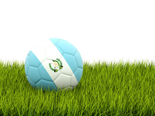 Fototapeta premium Football with flag of guatemala
