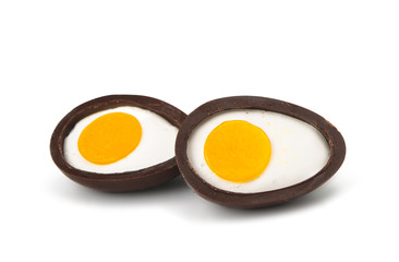 chocolate egg isolated