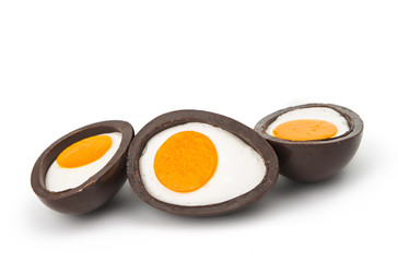 chocolate egg isolated