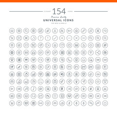Set of universal icons for web and mobile