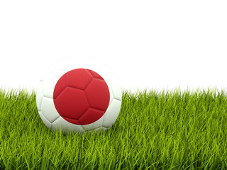 Football with flag of japan