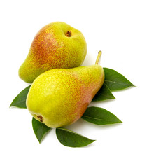 pears isolated on white background