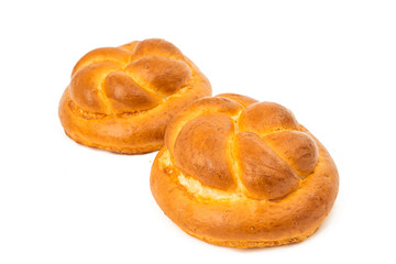 Fresh sweet white bread isolated