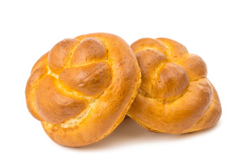 Fresh sweet white bread isolated